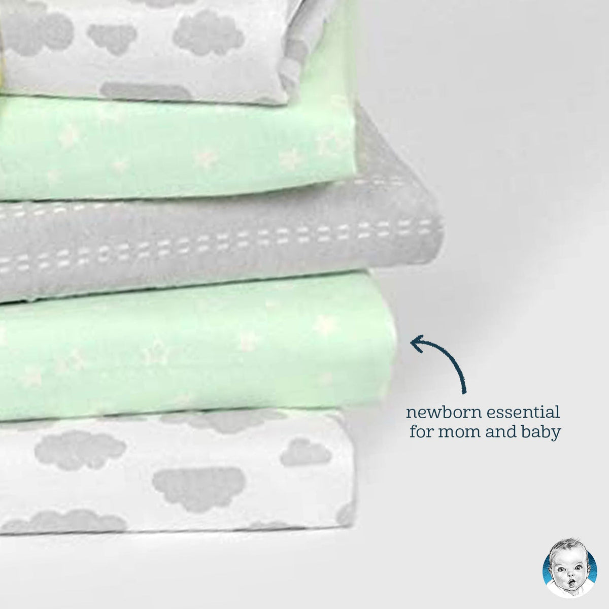 4-Pack Baby Boys Dinosaur Flannel Blankets, view 3