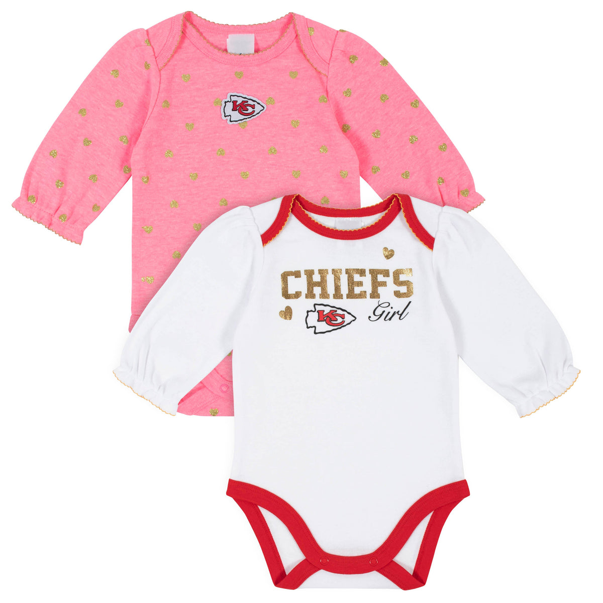 2-Pack Kansas City Chiefs Long Sleeve Bodysuits