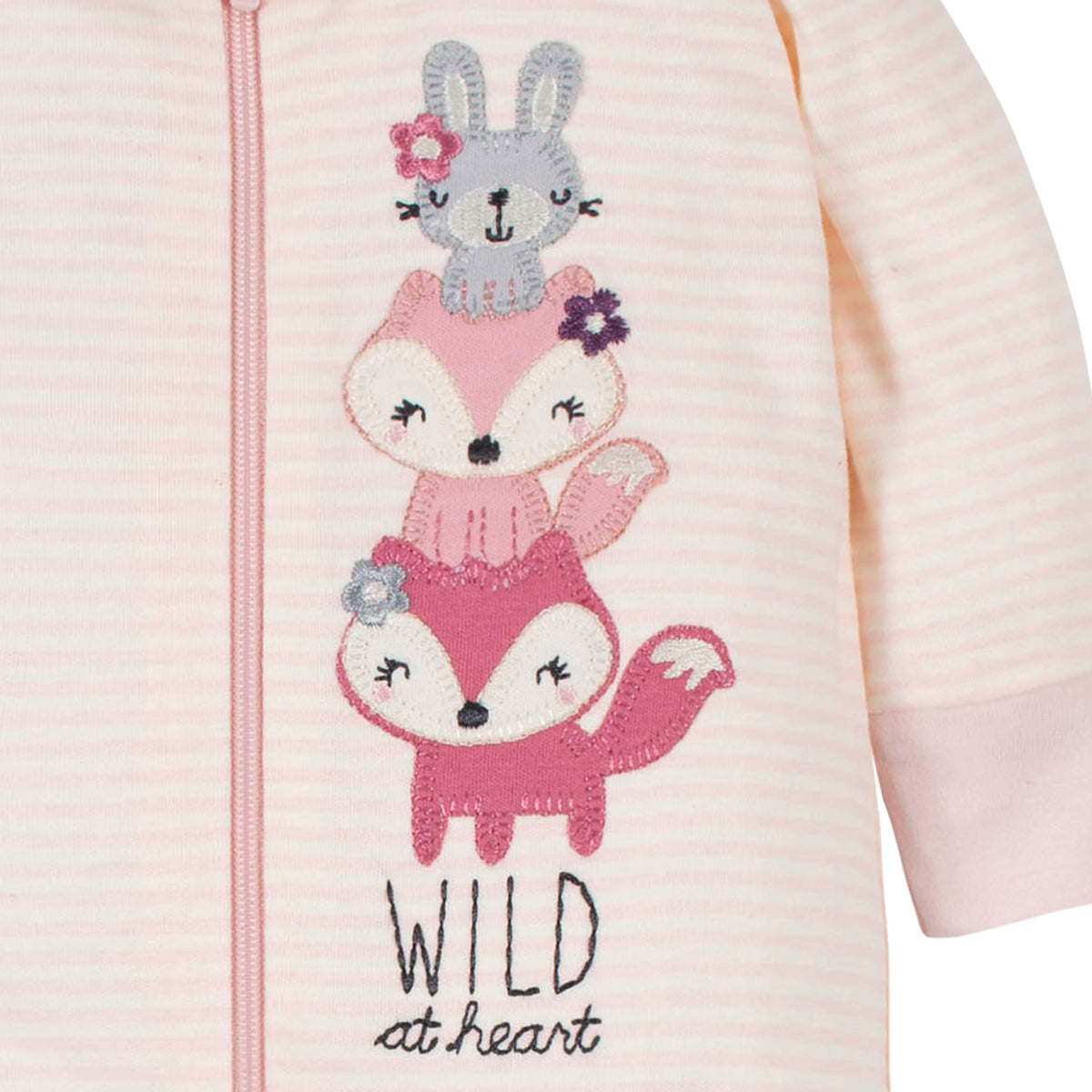 3-Pack Organic Baby Girls Fox Sleep 'N Plays, view 3