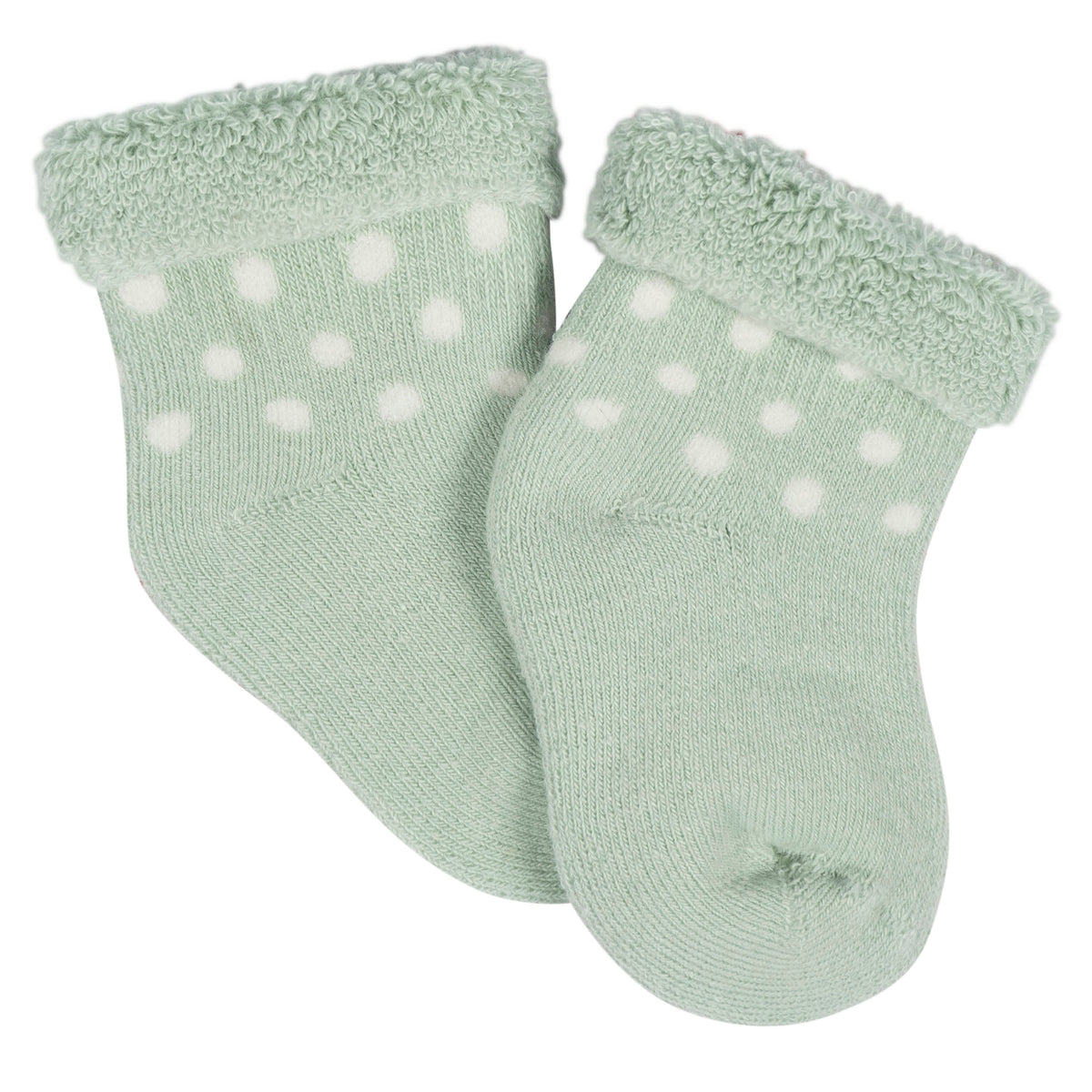 12-Pack Baby Girls Golden Floral Terry Wiggle Proof Socks, view 6