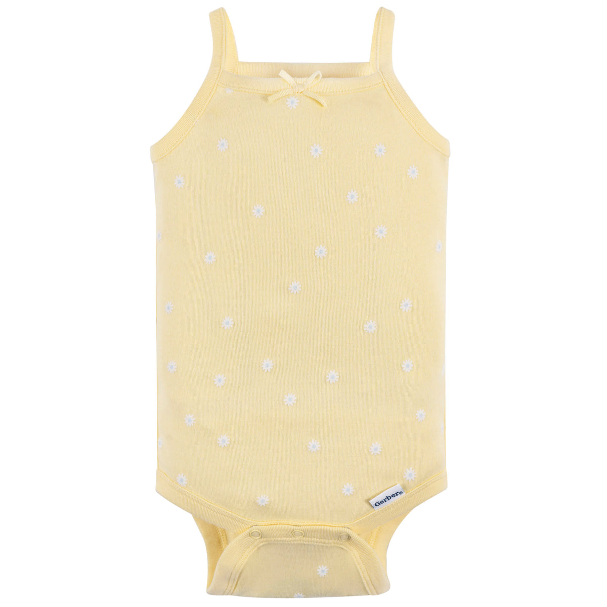 4-Pack Baby Girls White Floral Sleeveless Onesies Bodysuits, view 9