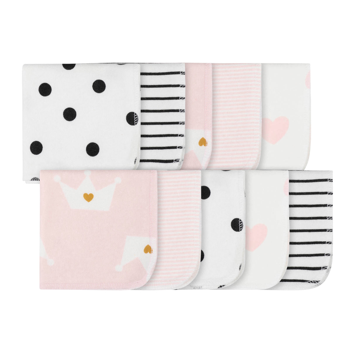 10-Pack Baby Girls Ballerina Washcloths