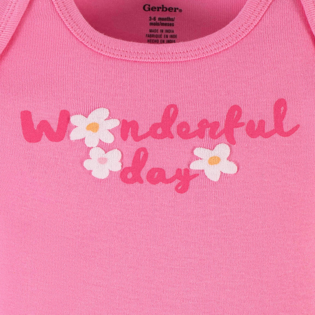 4-Pack Baby Girls Summer Blossom Short Sleeve Onesies Bodysuits, view 7