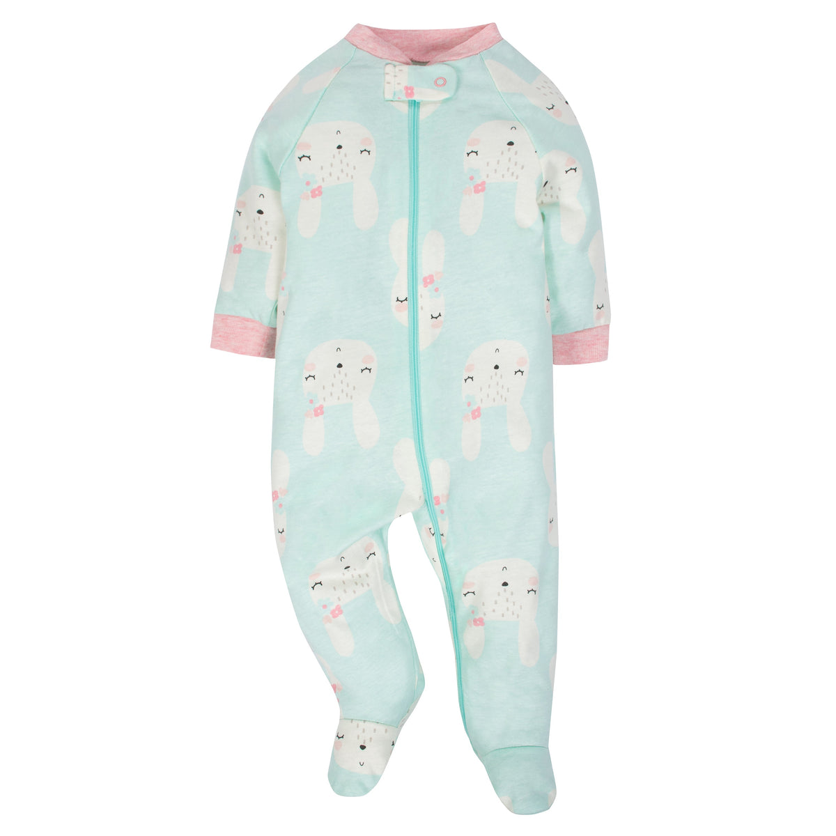 3-Pack Organic Baby Girls Glitter Dots Sleep 'n Plays, view 2