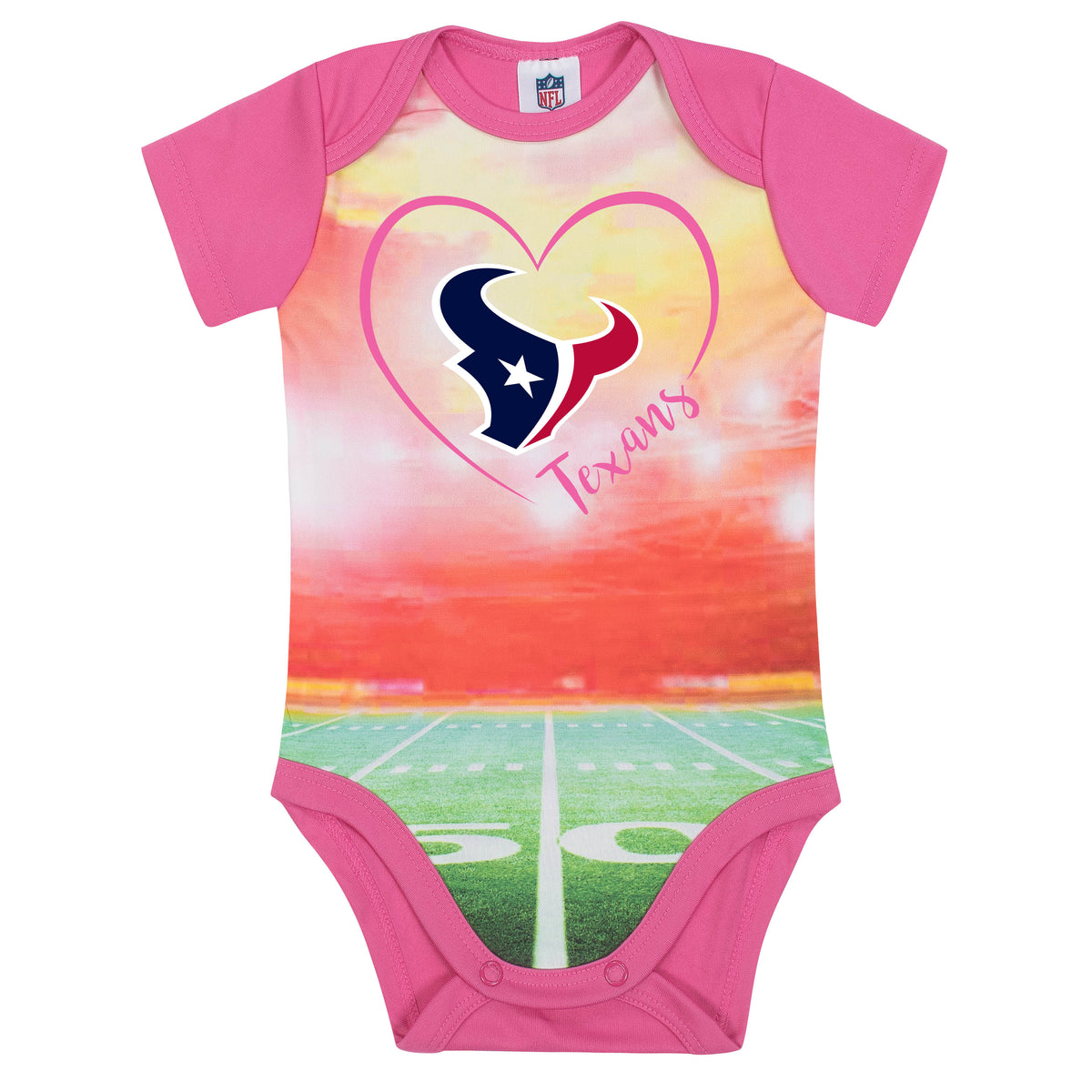 Houston Texans Baby Girls Short Sleeve Bodysuit