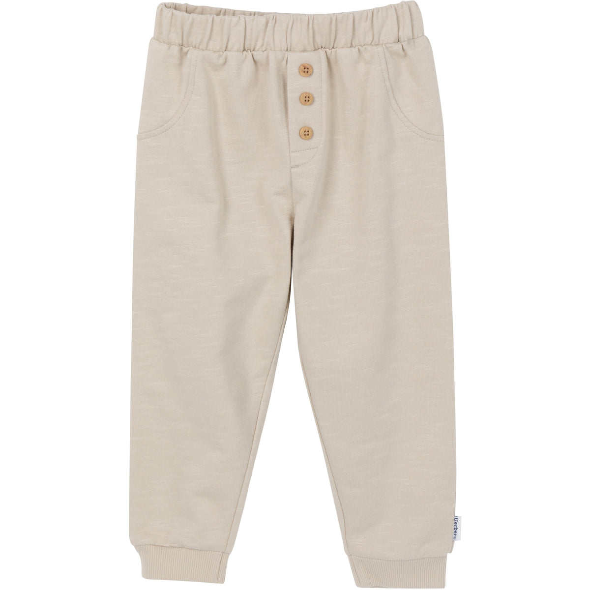 3-Piece Toddler Boys Beige Top, Hooded Top and Jogger, view 6