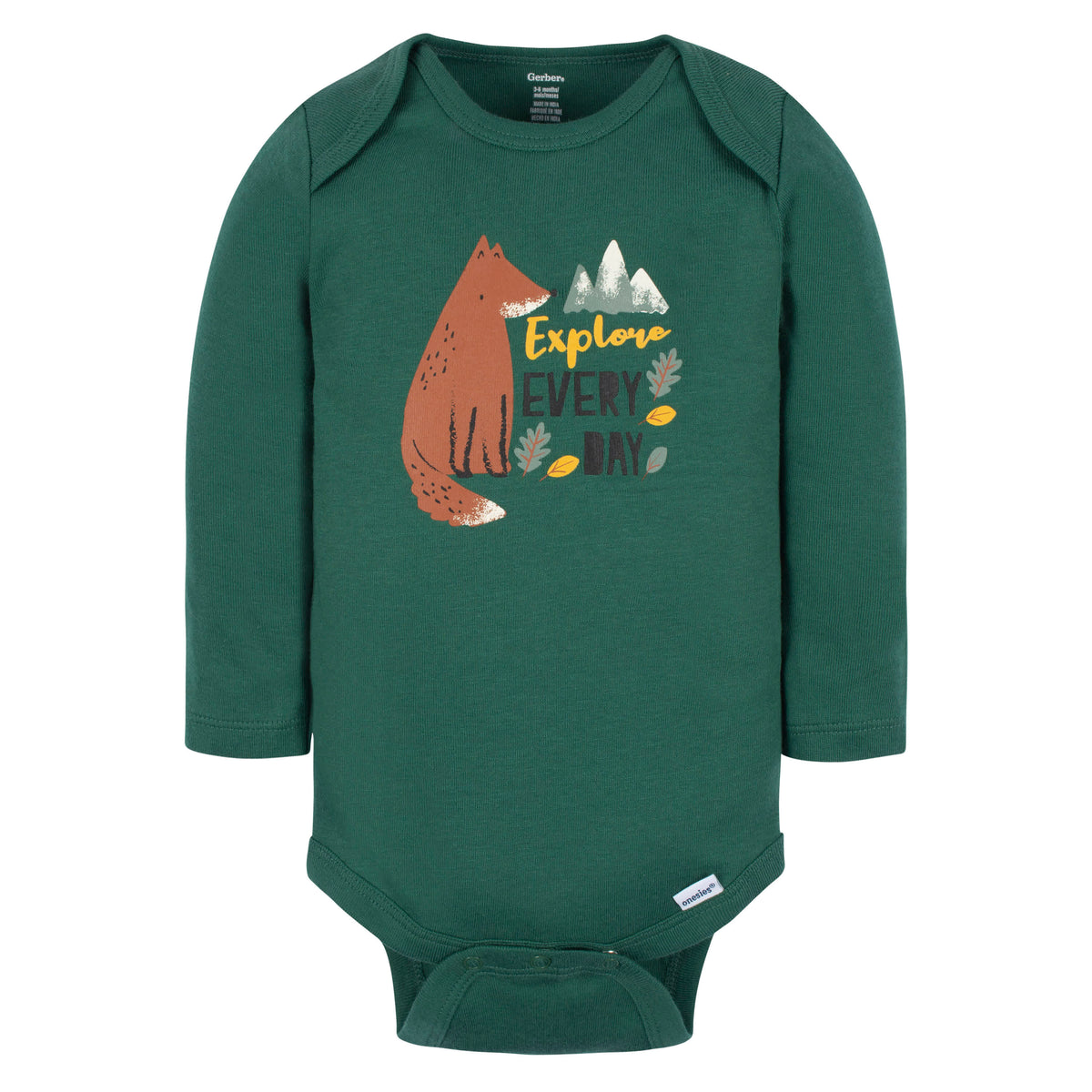 6-Pack Baby Boys Fox Long Sleeve Onesies Bodysuits, view 3