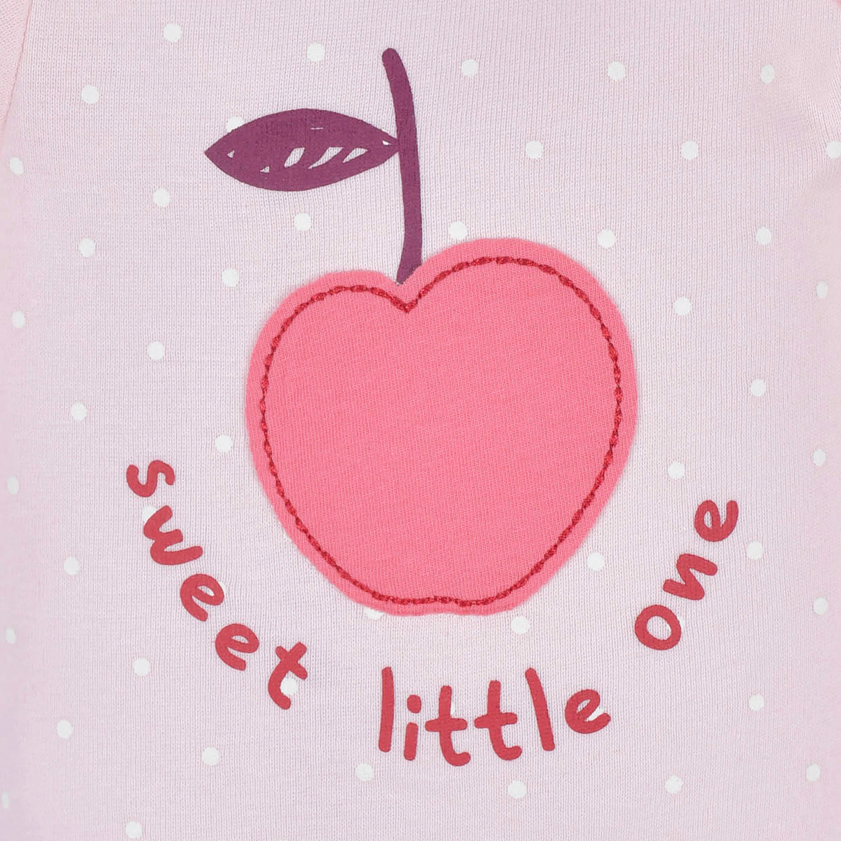 3-Pack Baby Girls Apple Bouquets Long Sleeve Onesies Bodysuits, view 3