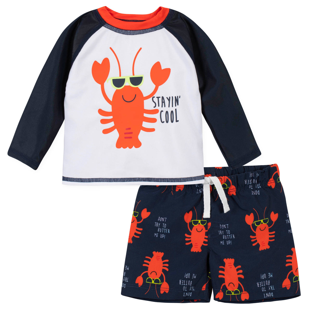 2-Piece Boys Lobster Swim Set