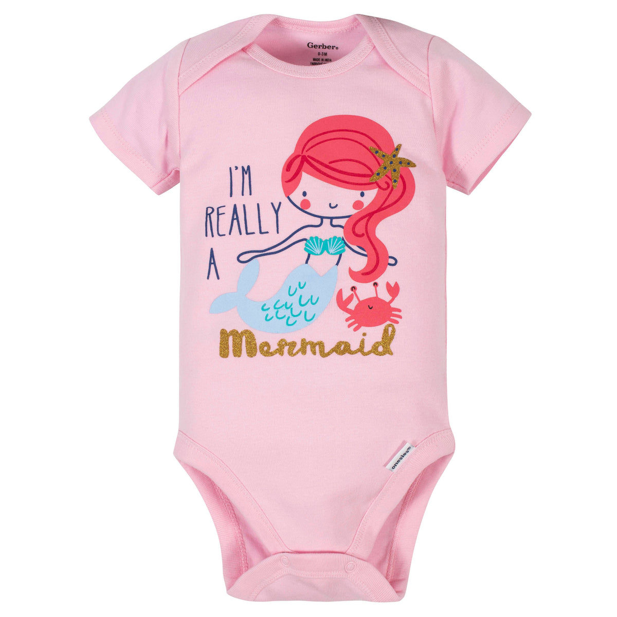 3-Piece Baby Girls Mermaid Outfit Set, view 2