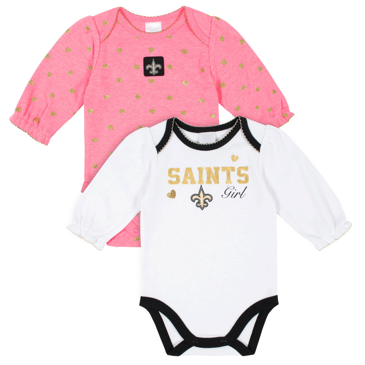 2-Pack New Orleans Saints Long Sleeve Bodysuits