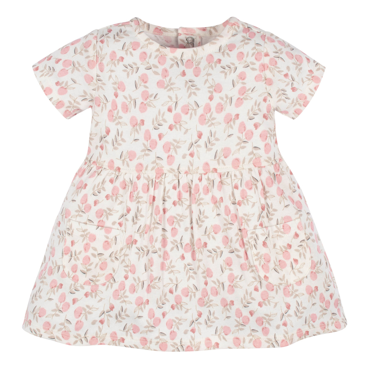 Baby Girls Appley Sweet Short Sleeve Pocket Dress