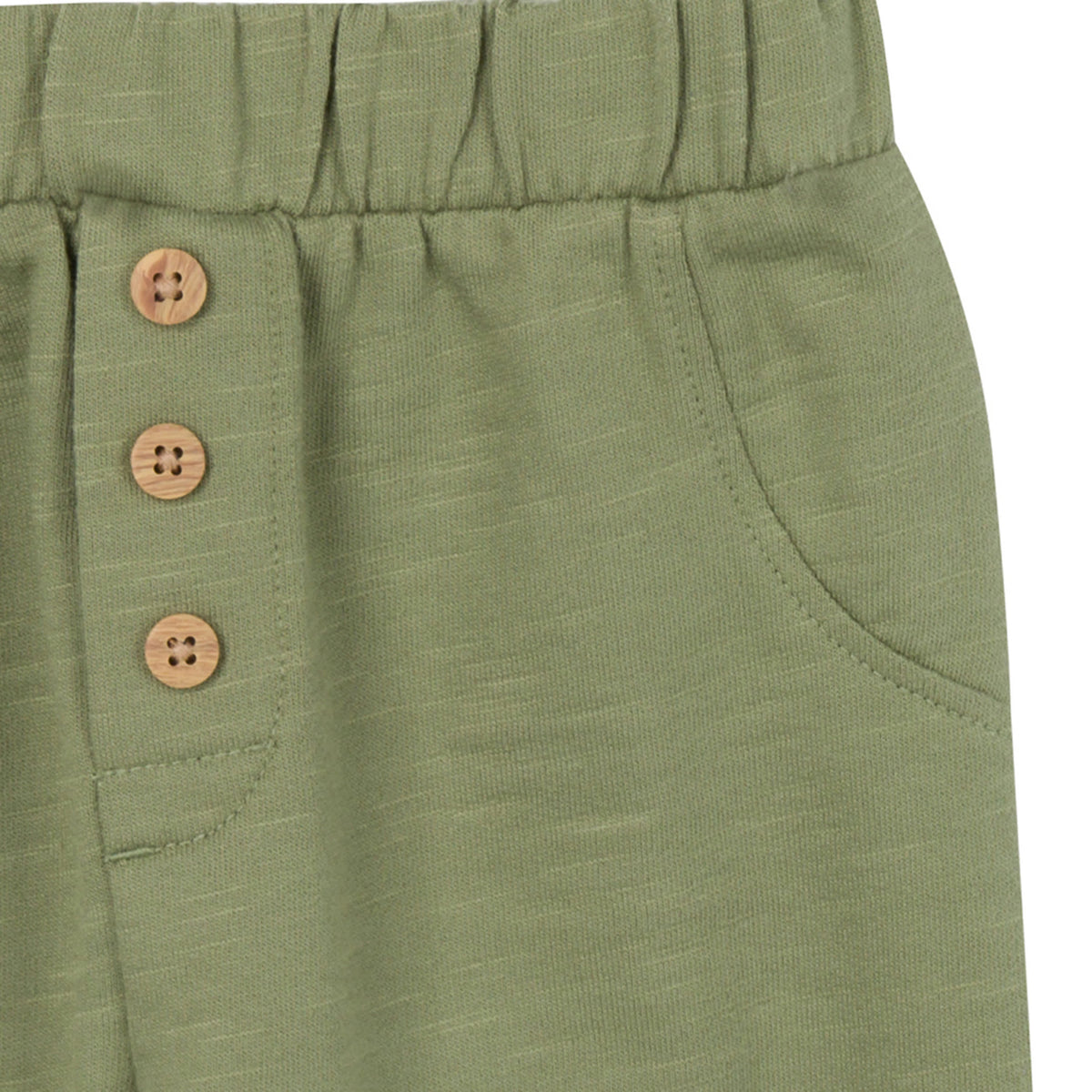 2-Piece Toddler Boys Olive Top & Joggers, view 6