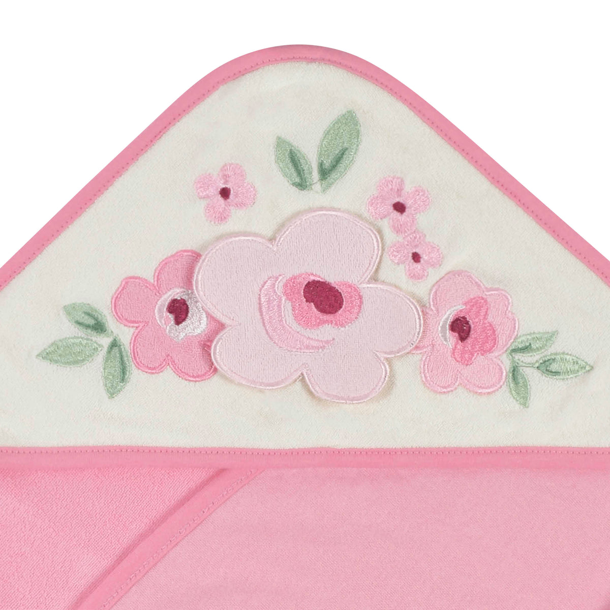 2-Pack Baby Girls Floral Hooded Towels, view 3