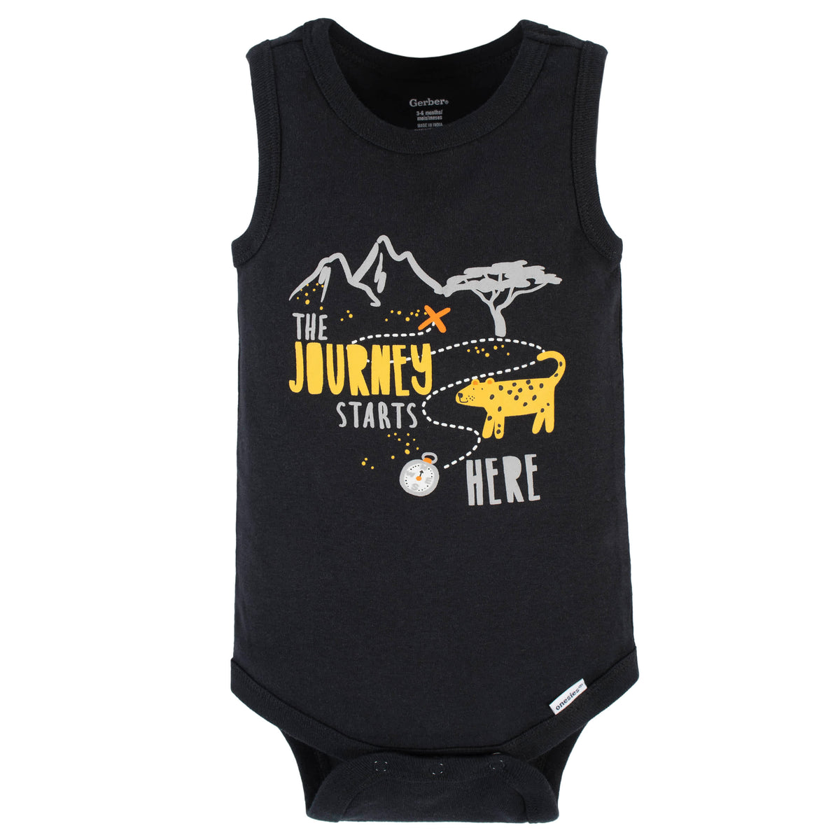 4-Pack Baby Boys Wild At Heart Tank Onesies Bodysuits, view 8