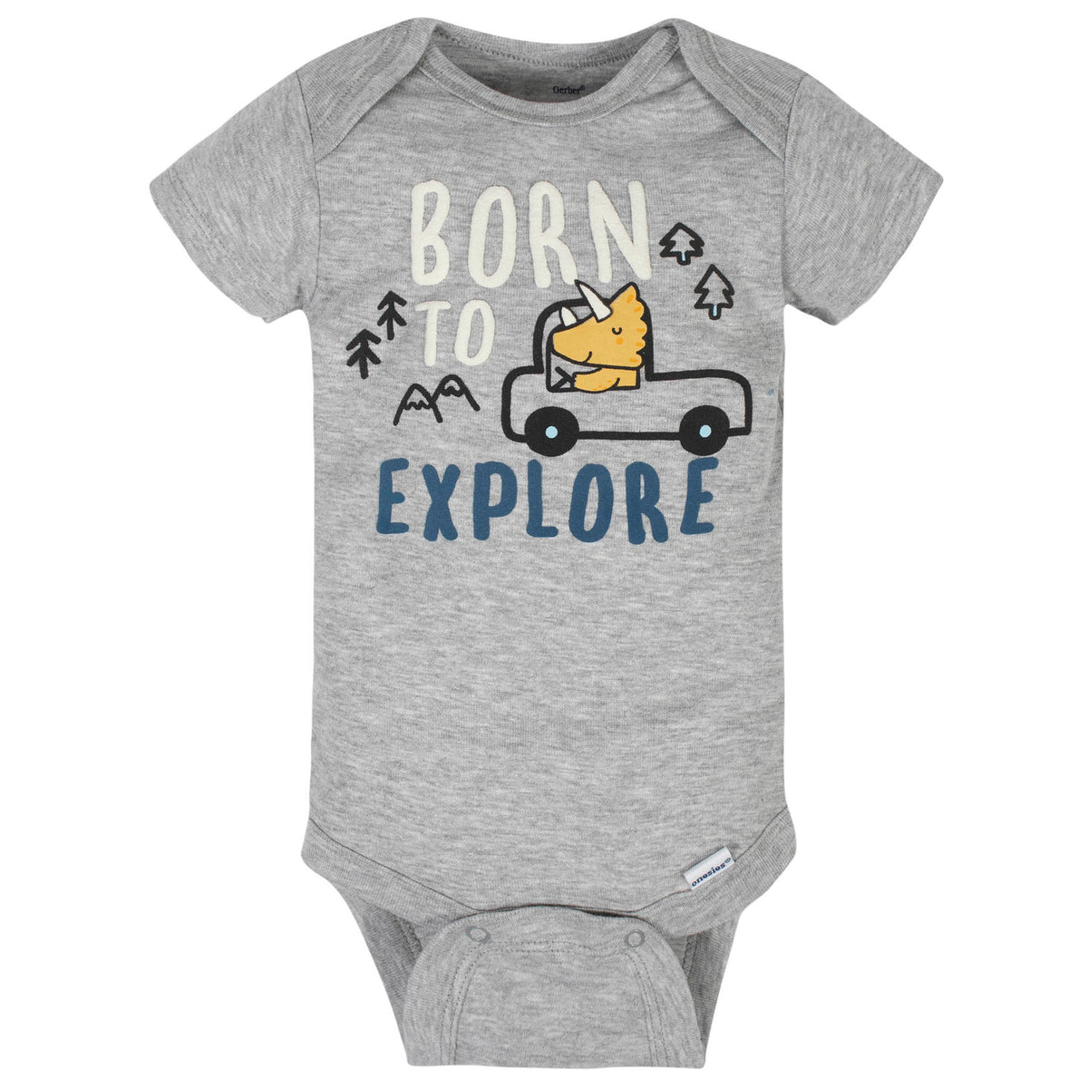 4-Pack Baby Boys Dinosaur Short Sleeve Onesies Bodysuits, view 2