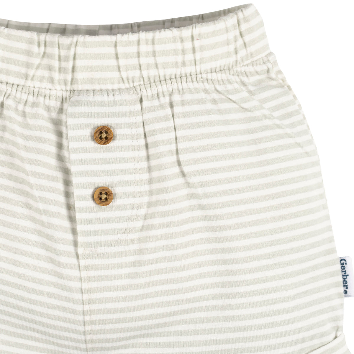 3-Pack Baby Neutral Black/Dk Grey Heather/Stripe Knit Short, view 3