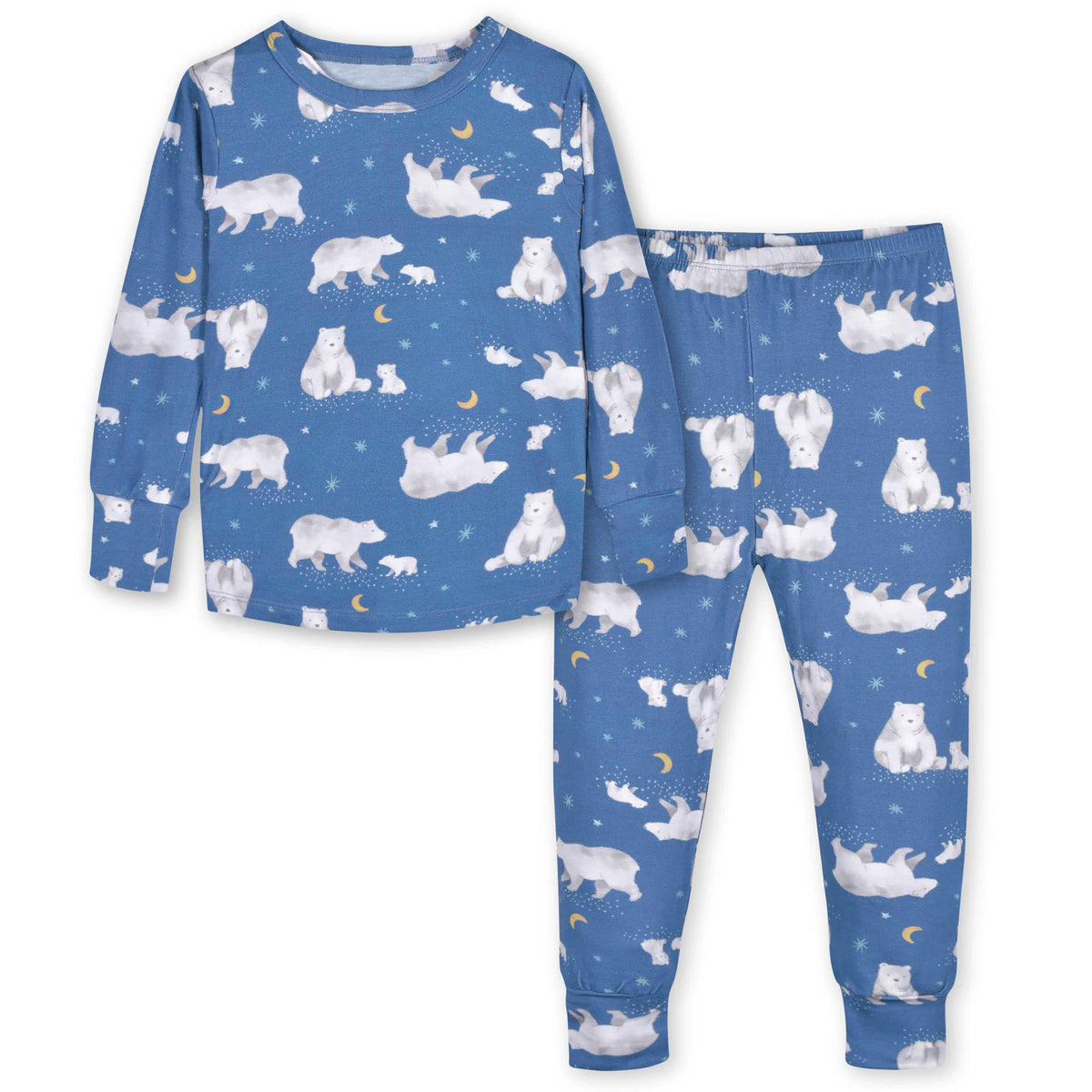 2-Piece Infant & Toddler Polar Night Buttery Soft Viscose Made from Eucalyptus Snug Fit Pajamas, view 2