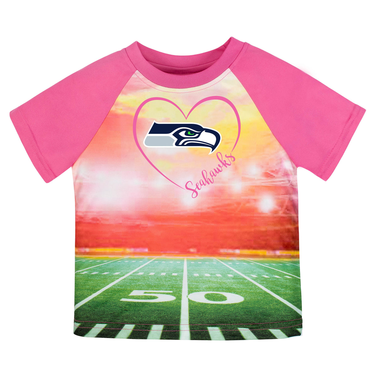 Seattle Seahawks Toddler Girls Short Sleeve Tee Shirt
