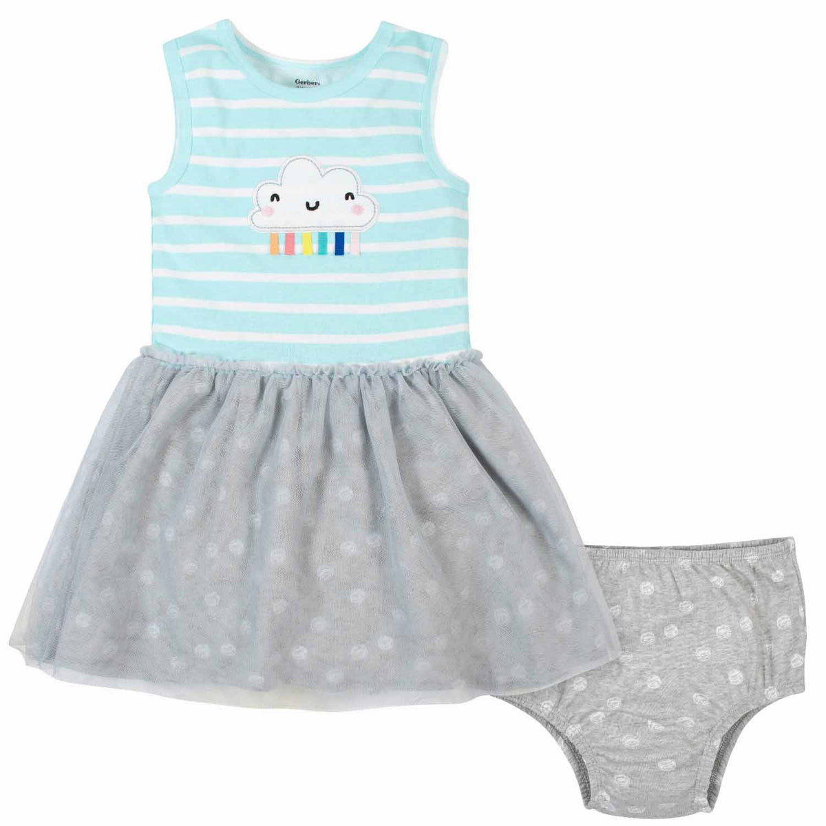 2-Piece Toddler Girls Cloud Dress Set