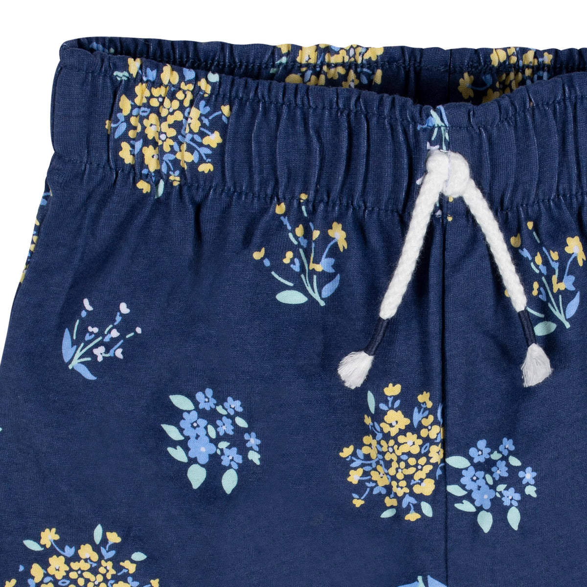 2-Pack Infant & Toddler Girls Blue Floral Pull-On Shorts, view 5