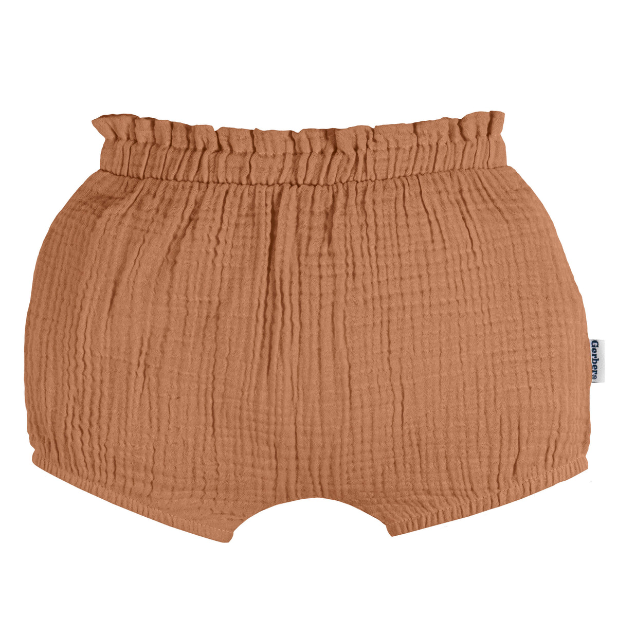 3-Pack Baby Girls Brown/Dot/White Gauze Bubble Short, view 6