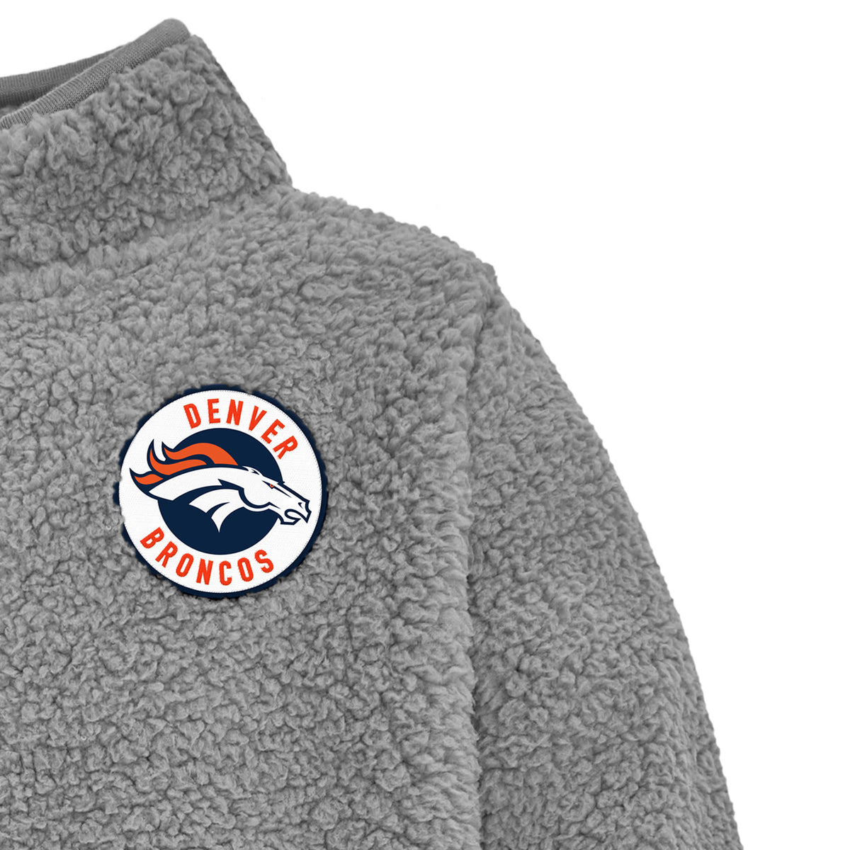 Infant & Toddler Boys Broncos 1/4 Zip Sherpa Top, view 3
