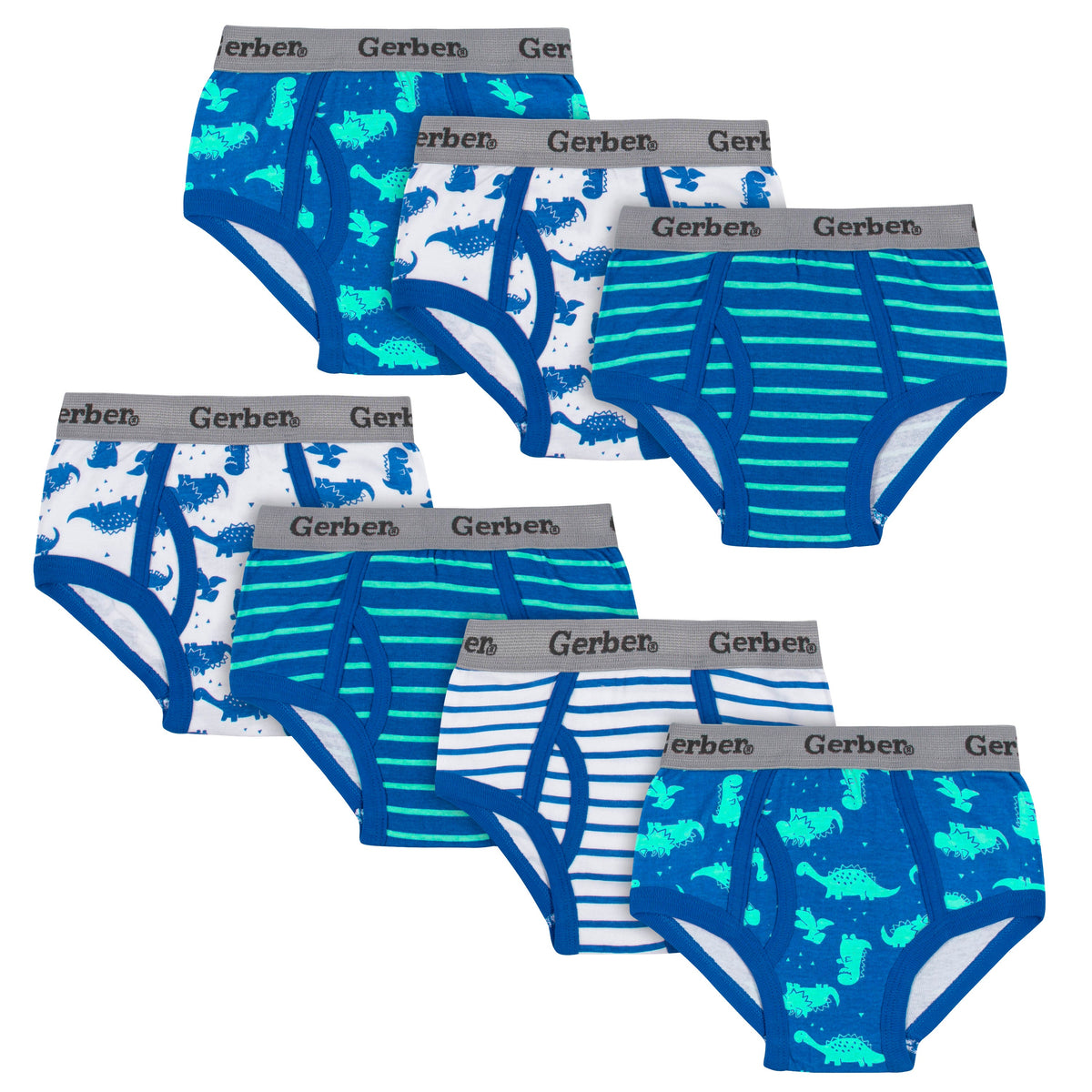 7-Pack Toddler Boys Dinosaur Briefs