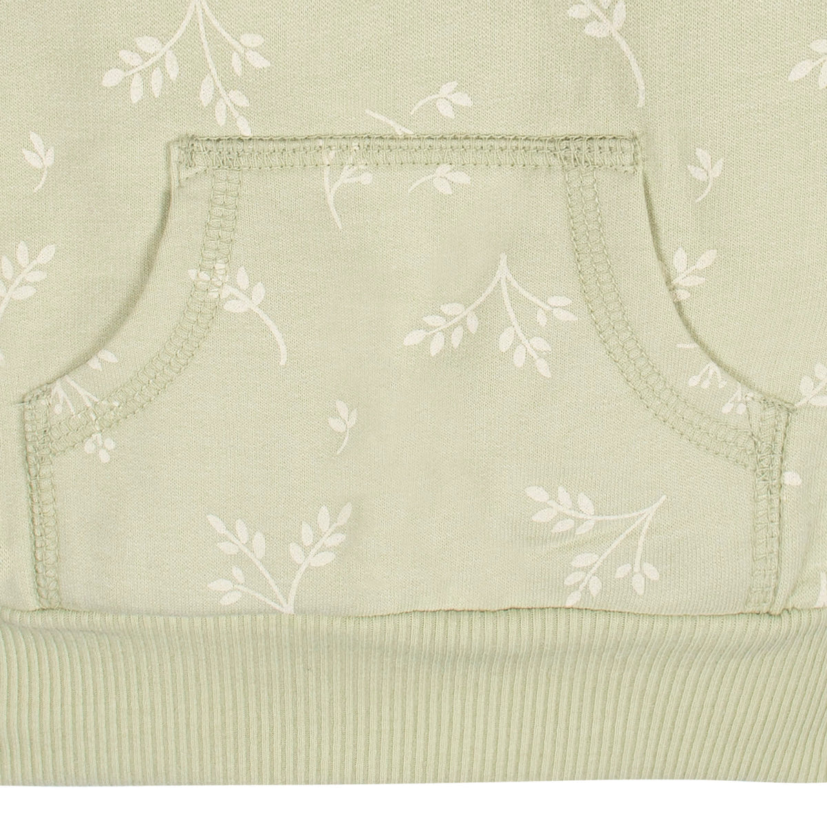 2-Piece Baby & Toddler Girls Green Leaves Sweatshirt & Pant Set, view 4