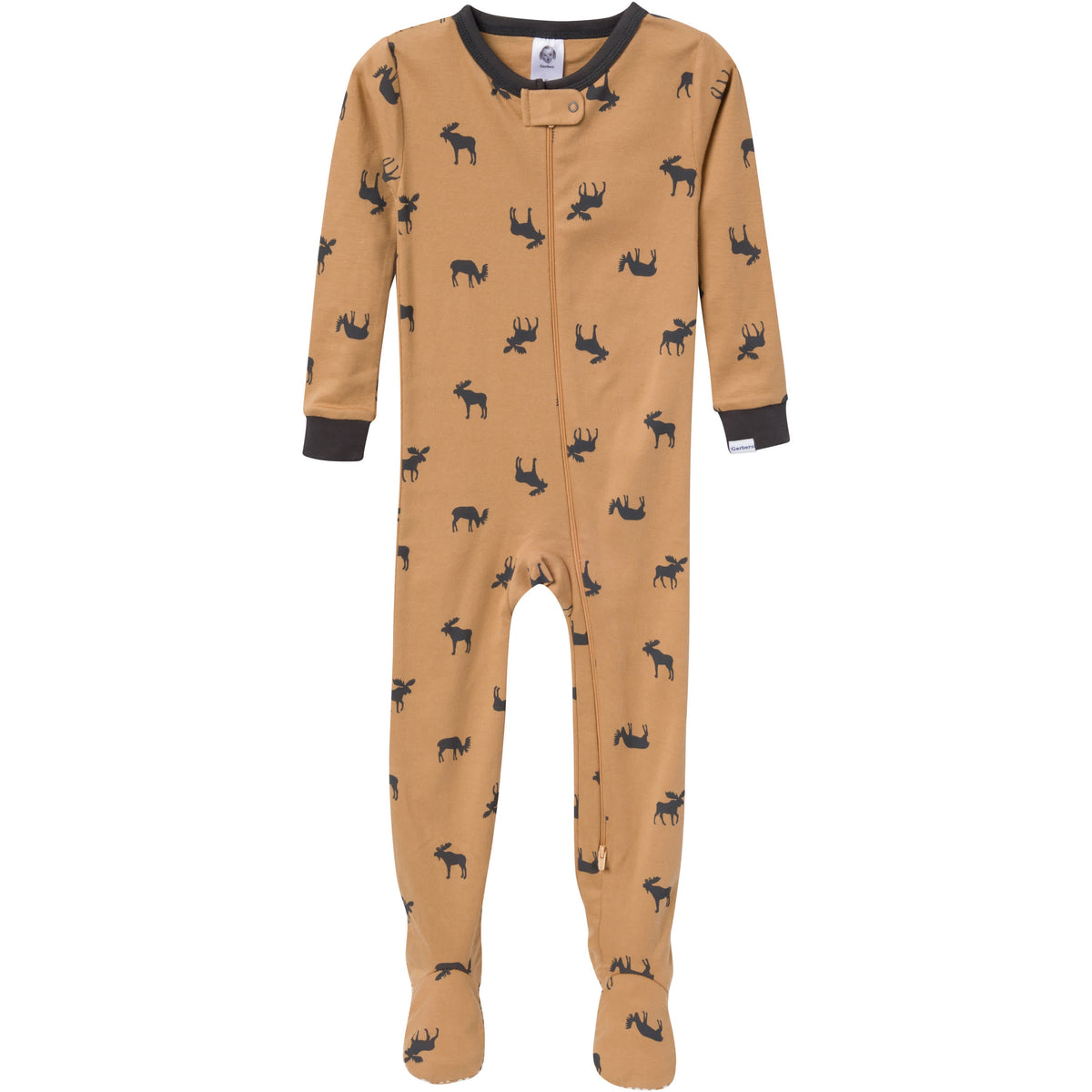 4-Pack Baby & Toddler Boys Moose Snug-Fitting Footed Pajamas, view 5