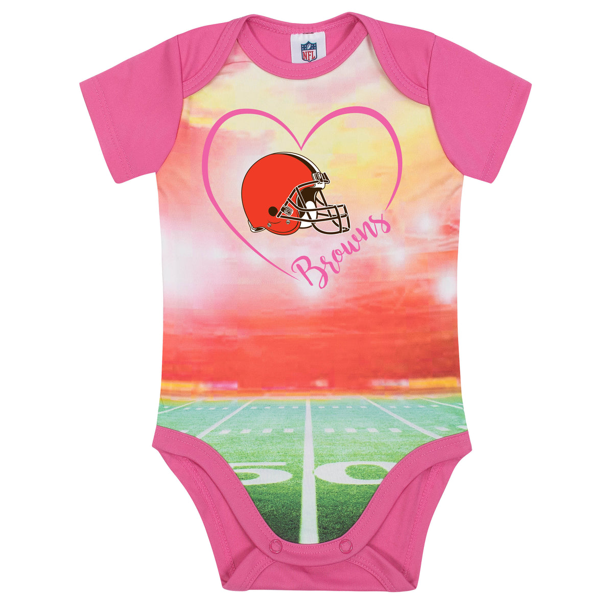 Cleveland Browns Baby Girls Short Sleeve Tee Shirt
