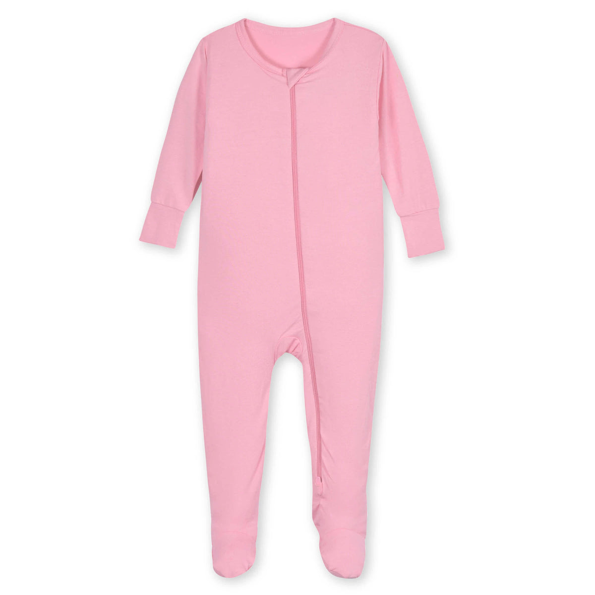 Baby & Toddler Pink Lemonade Buttery Soft Viscose Made from Eucalyptus Snug Fit Footed Pajamas, view 2