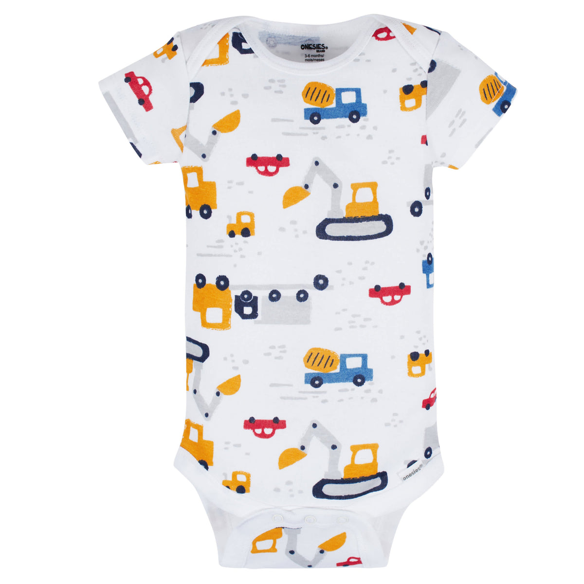 8-Pack Baby Boys Construction Zone Short Sleeve Onesies Bodysuits, view 6