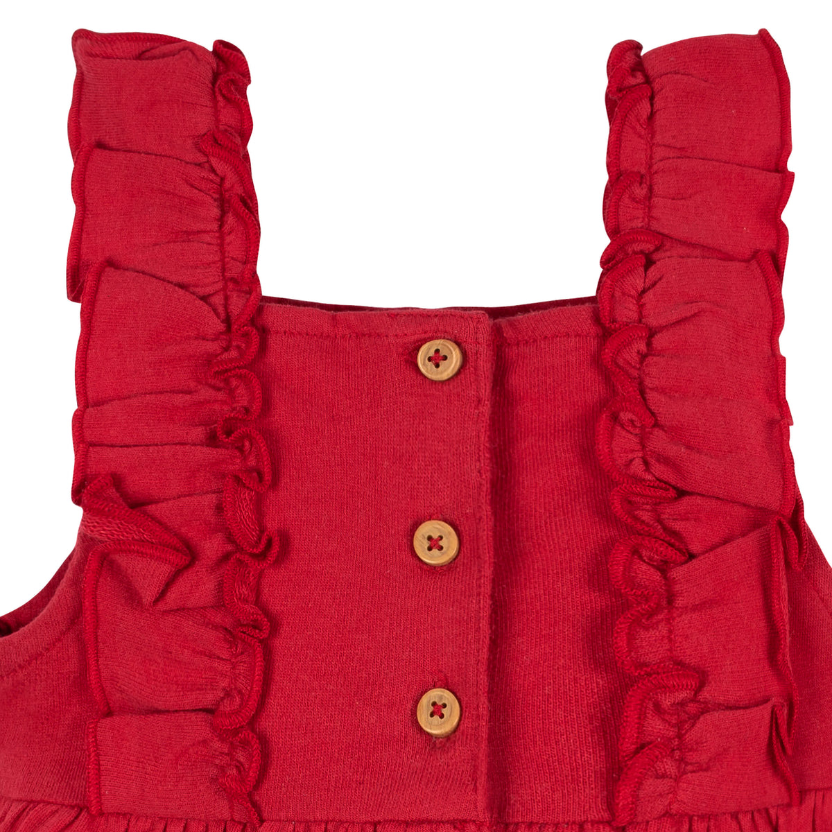 2-Piece Baby Girls Red Holly Berries Jumper & Bodysuit Set, view 4