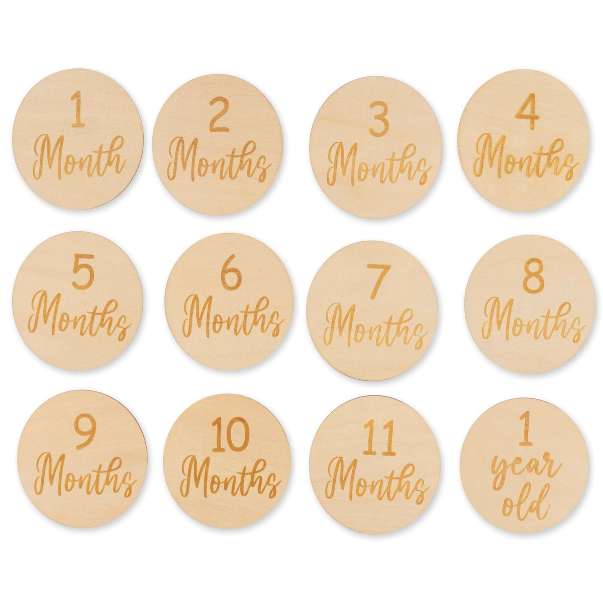 7-Piece Baby Girls Floral & Wood Milestone Gift Set, view 2