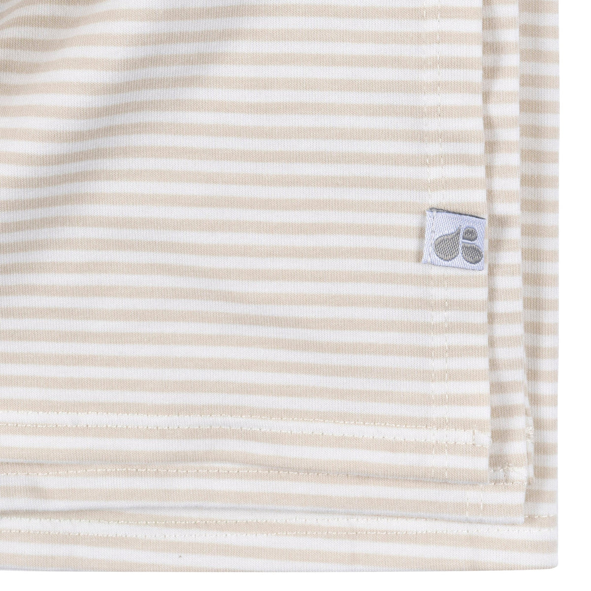 2-Piece Baby Neutral Tan Stripe Swaddle Blanket & Hat Set, view 4