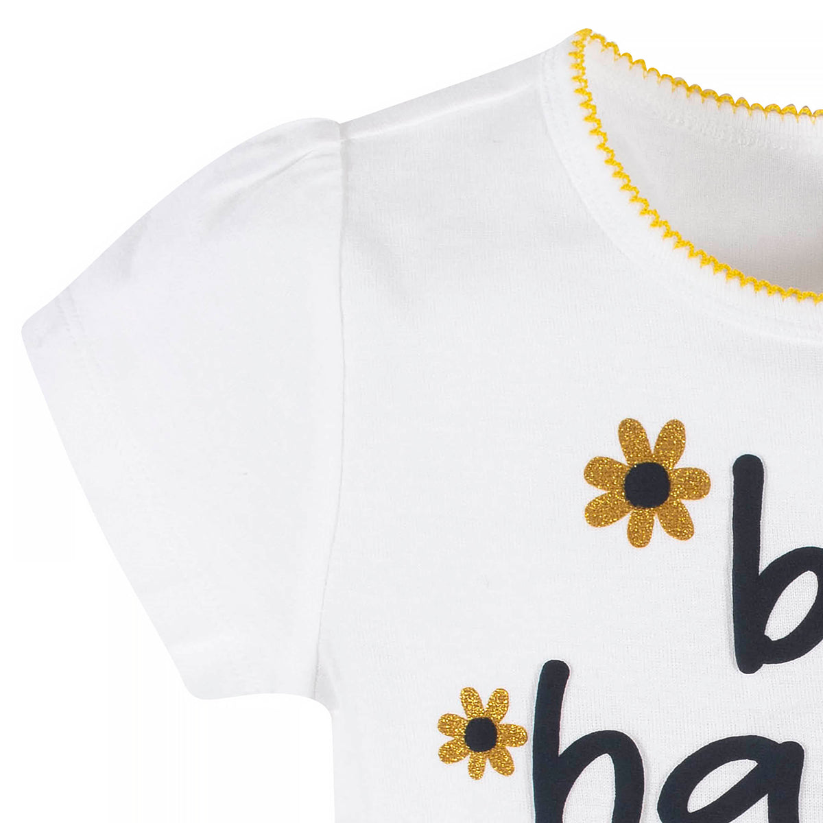 4-Piece Infant & Toddler Girls Bee Garden Tees, Skort & Pants Set, view 4