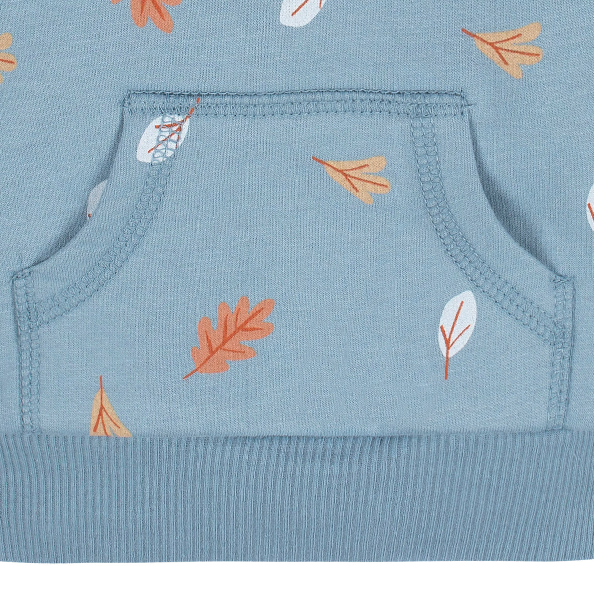 2-Piece Baby & Toddler Boys Blue Leaves Sweatshirt & Pant Set, view 4