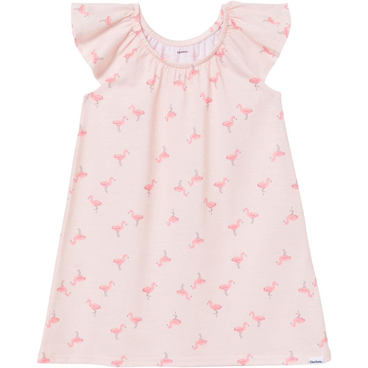 2-Pack Toddler Girls Flamingoes Short Sleeve Nightgowns, view 5
