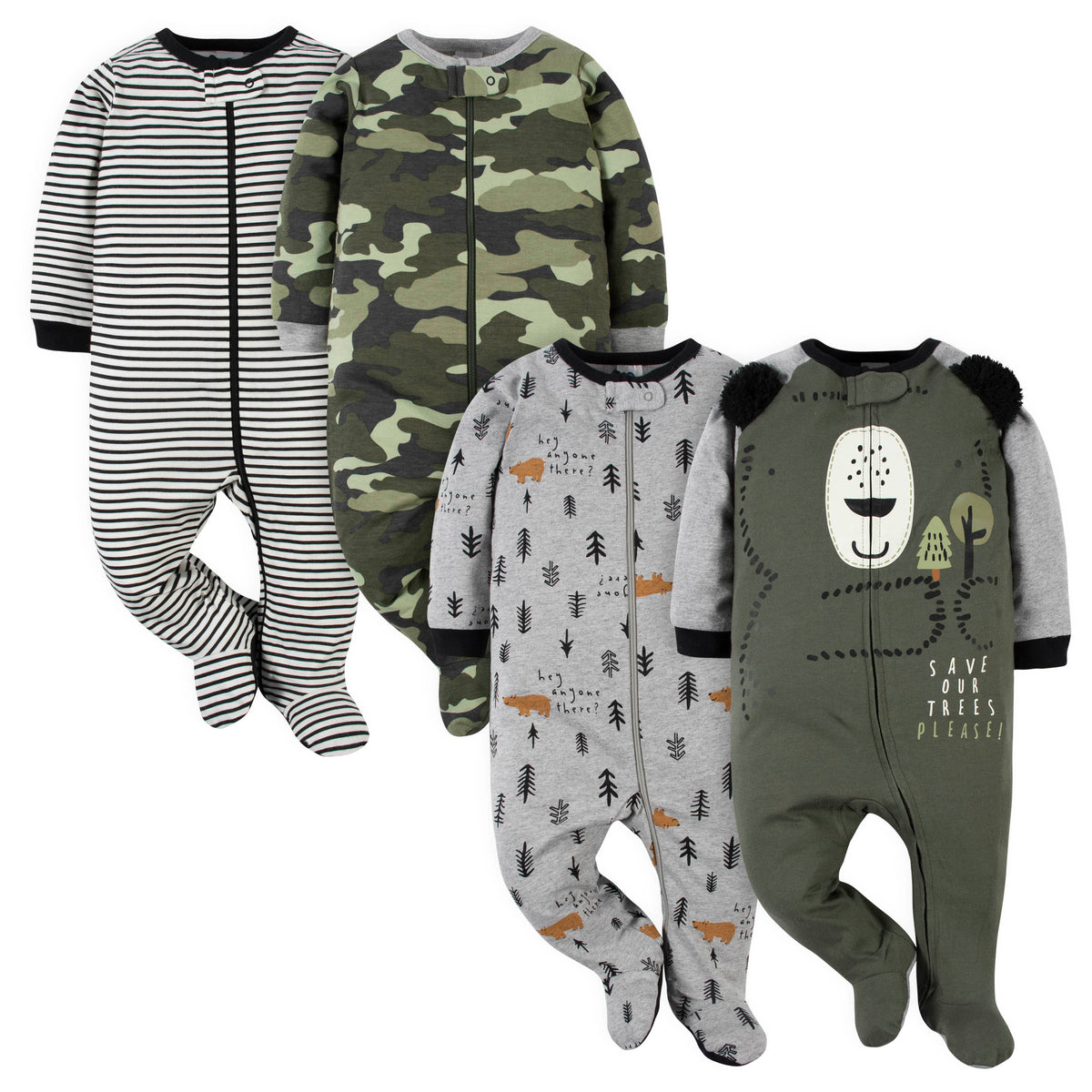 4-Pack Baby Boys Bear Sleep 'N Plays