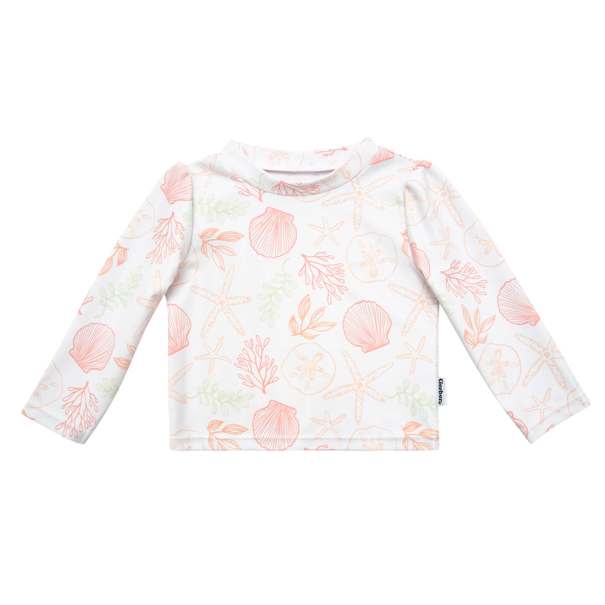 2-Piece Baby Girls Shells Rashguard Set, view 5