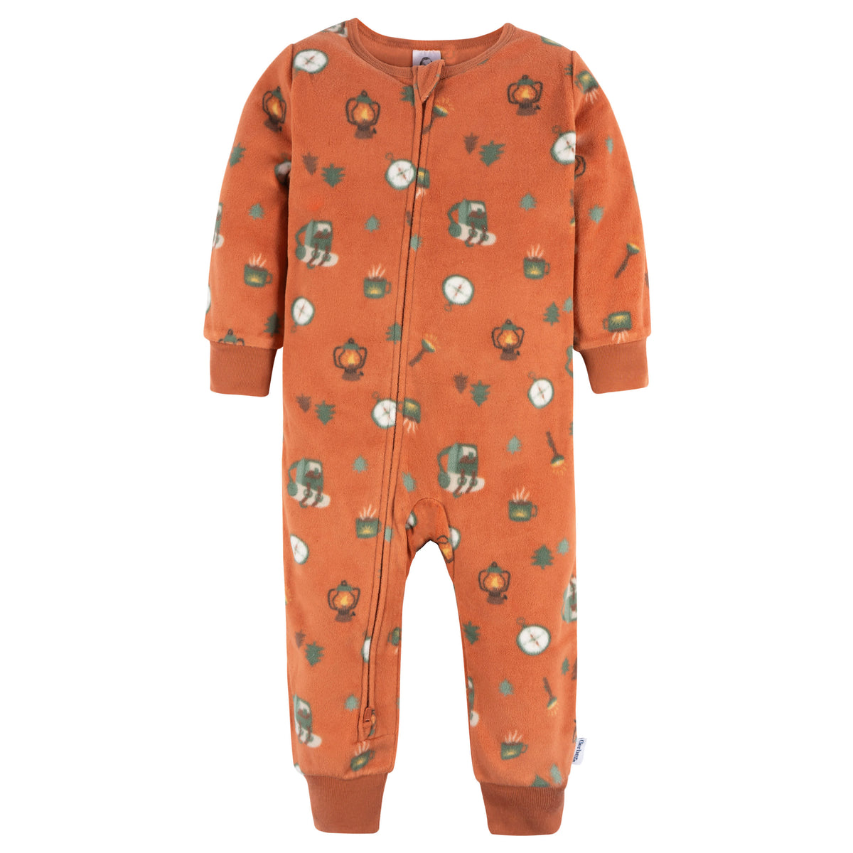 3-Pack Infant & Toddler Boys Camping Footless Fleece Pajamas, view 2