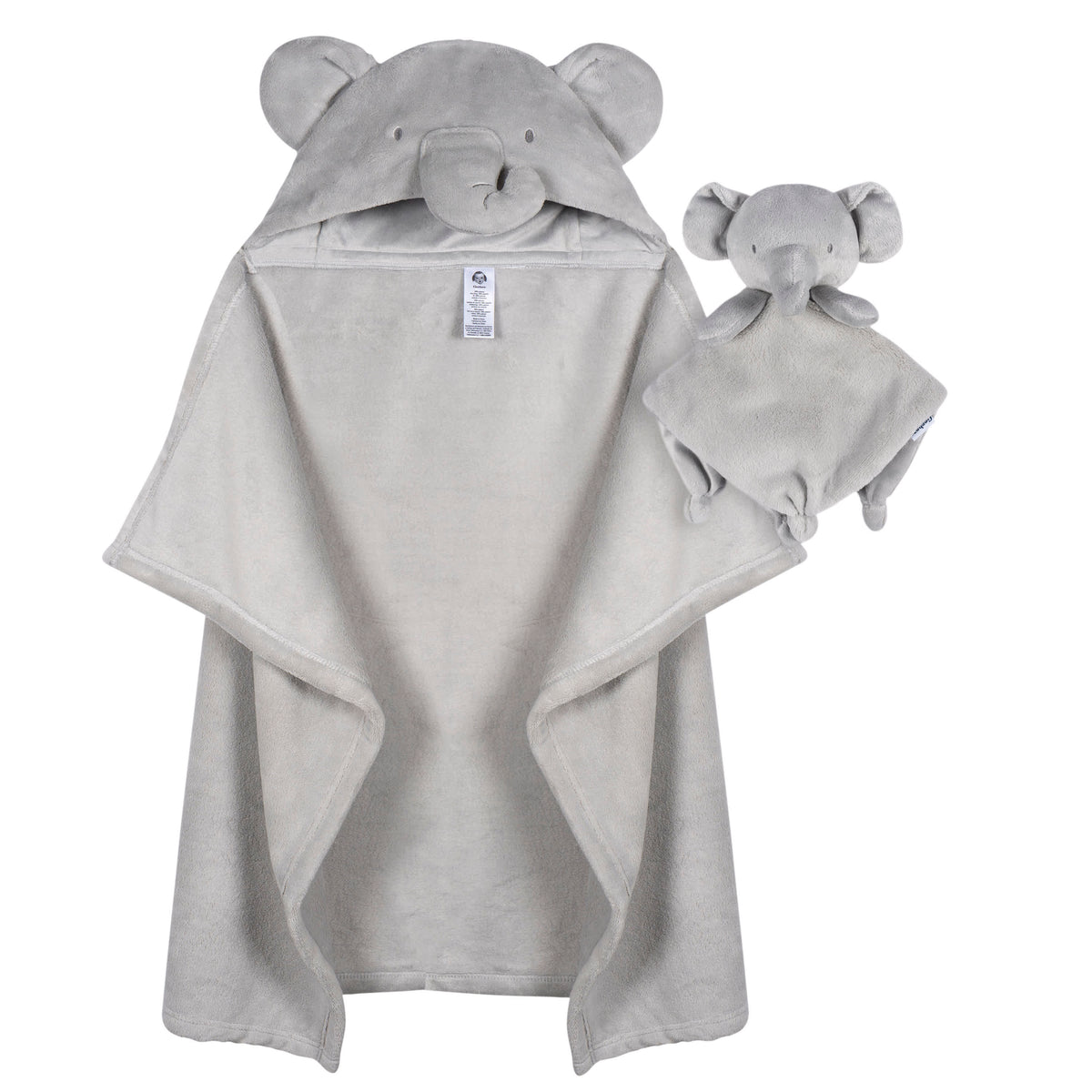 2-Pack Baby Neutral Animal Geo Hooded Wearable Blanket & Security Blanket Set