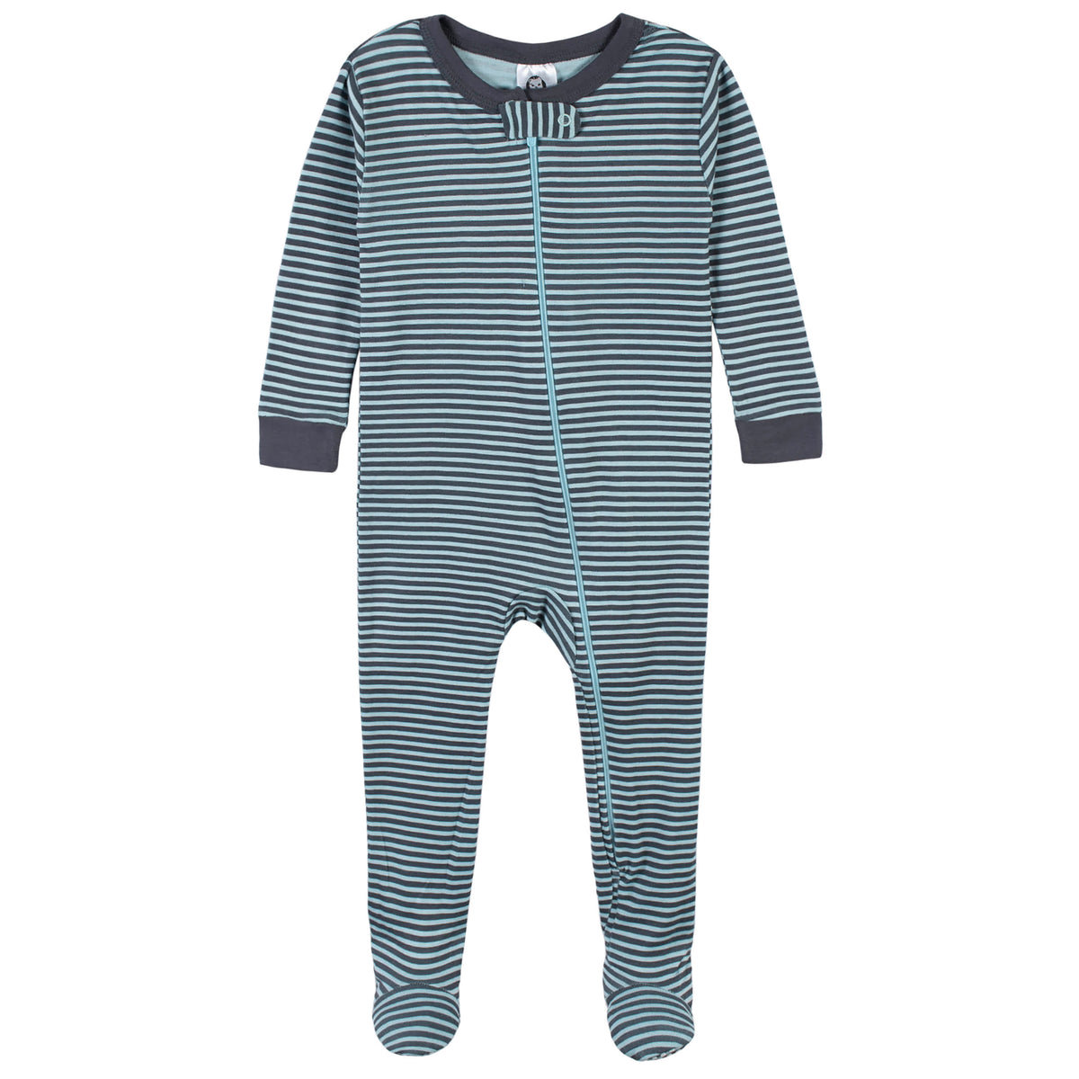 2-Pack Baby & Toddler Boys Dino Blues Snug Fit Footed Cotton Pajamas, view 2