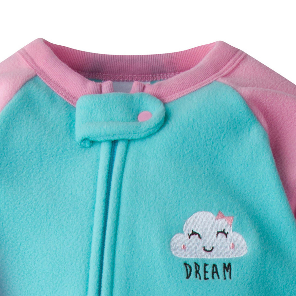 2-Pack Baby Girls Clouds Blanket Sleepers, view 2