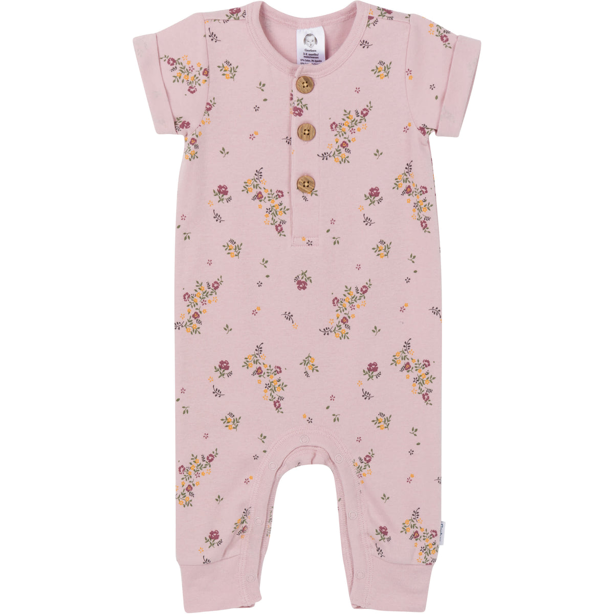 2-Pack Baby Girls Floral Romper, view 4