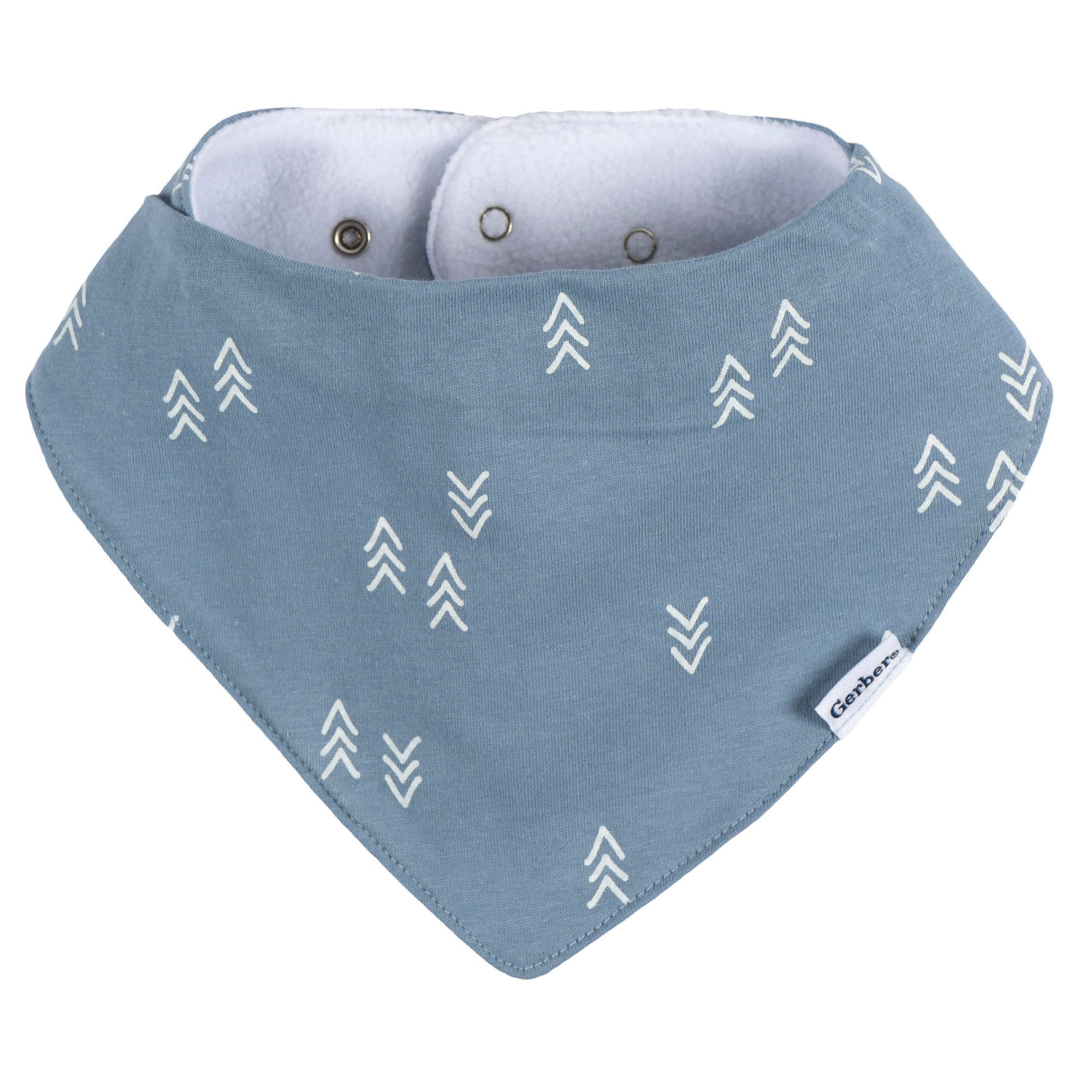 10-Pack Baby Girls Multi Blues Bandana Bib, view 4