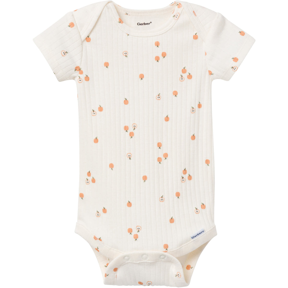 6-Pack Baby Neutral Tan Little Apples Onesies Bodysuits, view 6