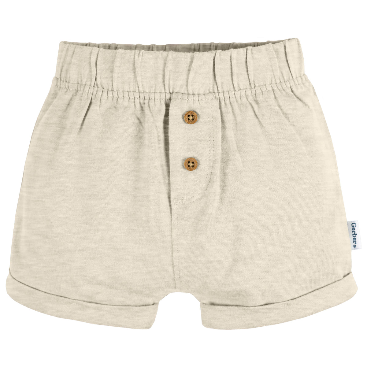 3-Pack Baby Neutral Navy/Oatmeal/Stripe Knit Short, view 4