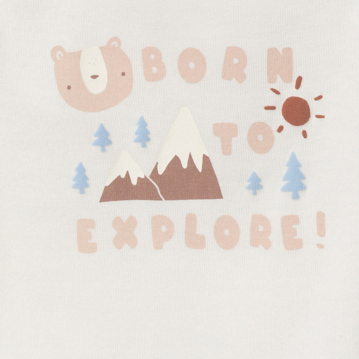 3-Pack Baby Boys Born To Explore Onesies Bodysuits, view 7
